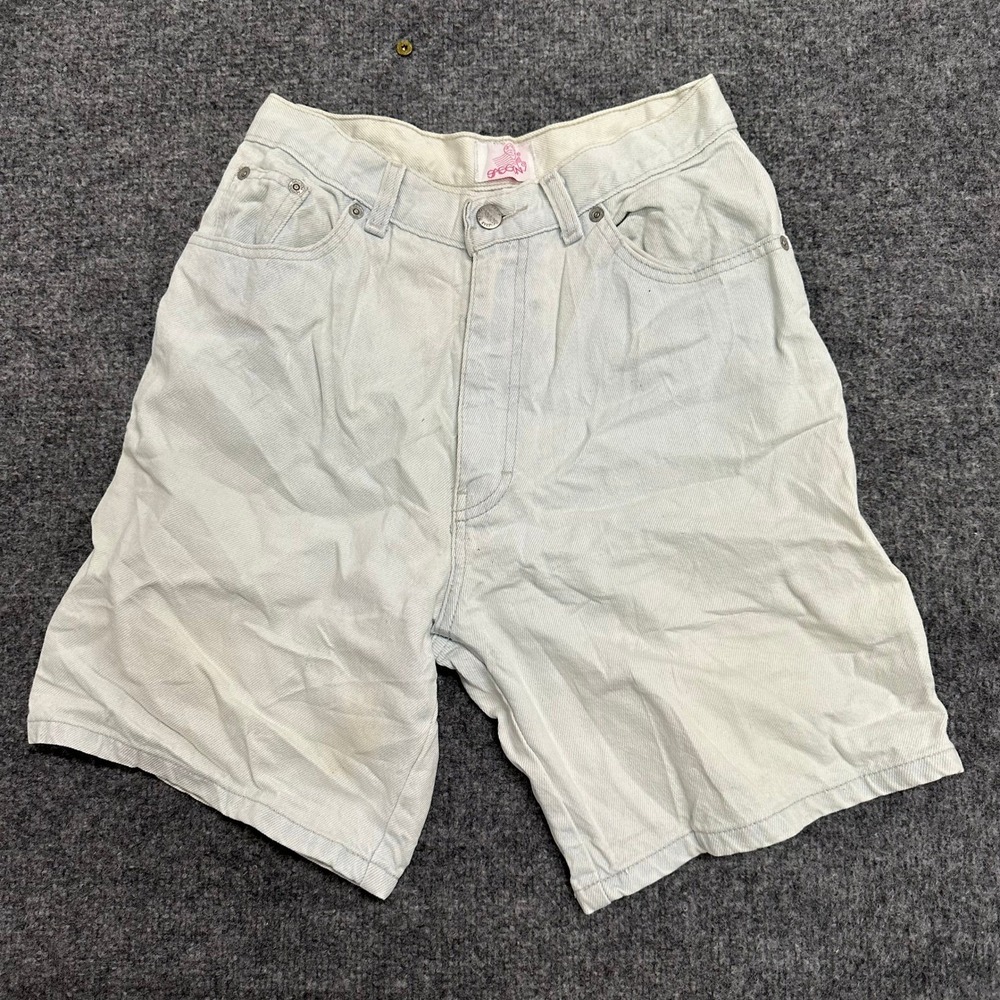 Sassoon Shorts Womens Size 7 White Denim High Waisted Light Wash Vintage 629 J5